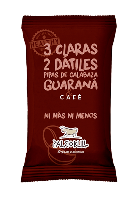 PaleoBull Barritas de Café, Guaraná y Calabaza (15X55 G) 