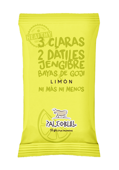 PaleoBull Barritas de Limón, Goji y Jengibre (15X55 G)