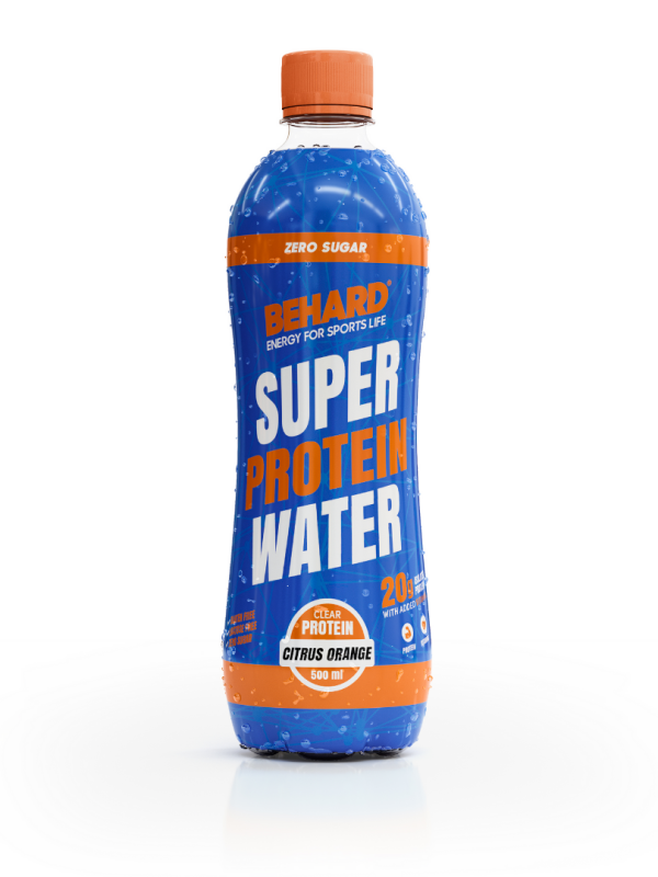 BeHard Super Protein Water Citrus Orange (12 Unidades/ 500 ML)