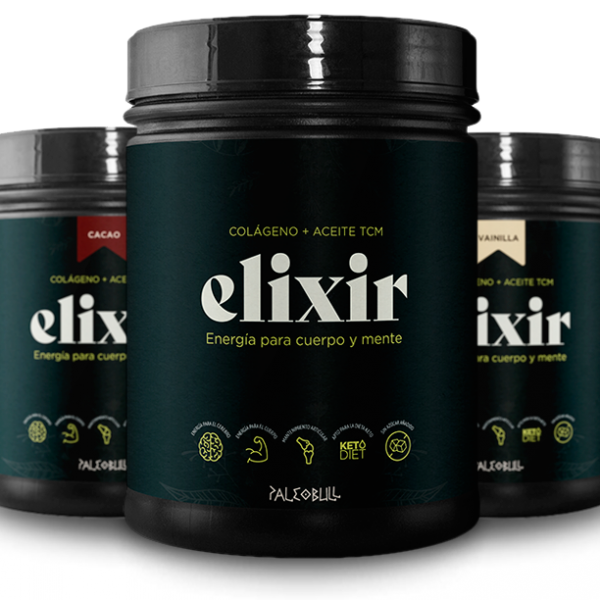 Elixir: Colágeno + Aceite TCM Sabor: Cacao, Vainilla o Neutro (450 G)