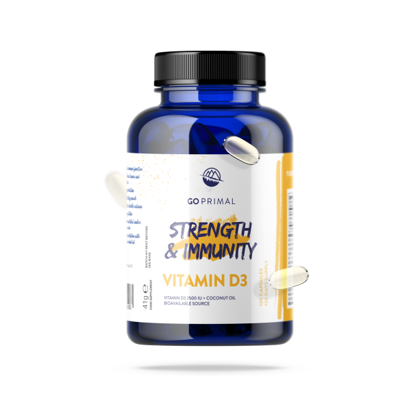 GoPrimal Vitamin D3 Inmunidad y Fuerza (120 Cápsulas)